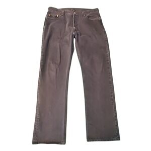 Levis 501 Men Jeans 36x32 Black Denim Straight Leg Button Fly Vintage Y2K Cotton